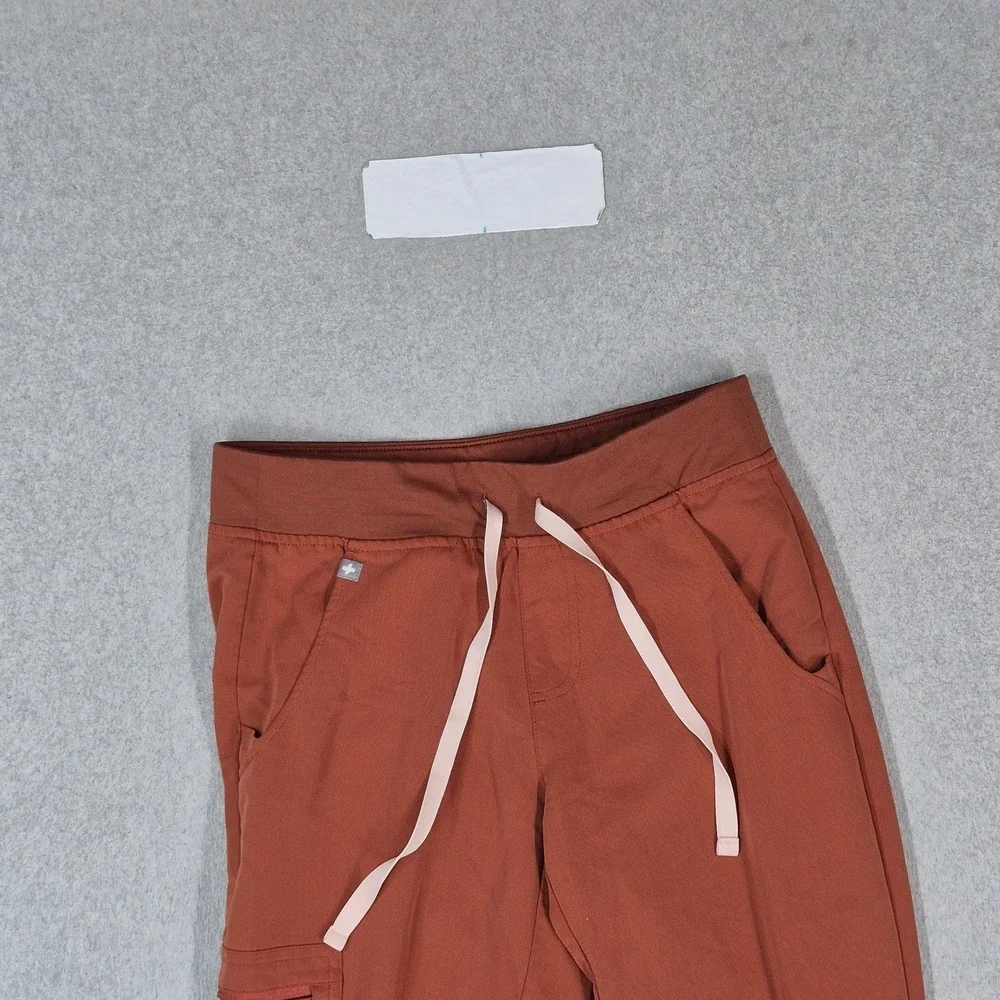 FIGS Women Scrub Pants XS Rust Jogger Zamora Zipper PO#35589 27